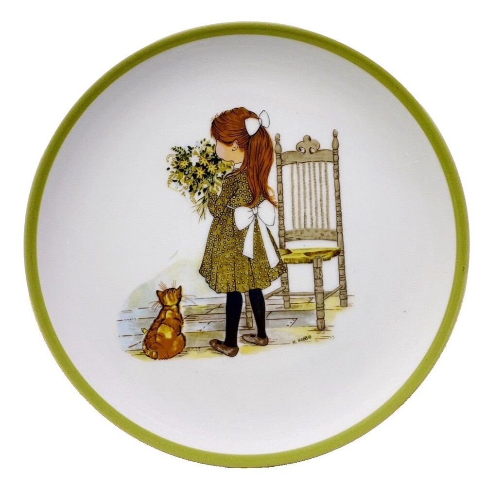 VTG Holly Hobbie Limited Edition Plate Green Border Made In Japan 10"